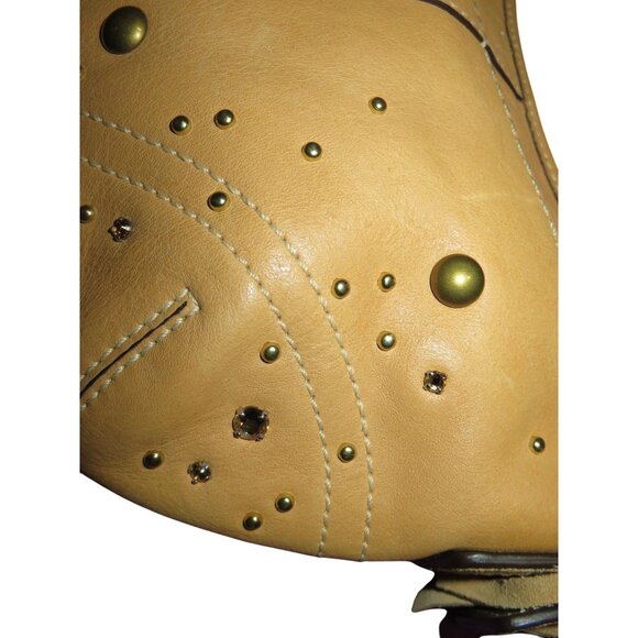 Coach 2005 Soho Studs & Swarovski Crystal Distressed Vachetta Leather Demi Bag - Picture 10 of 13